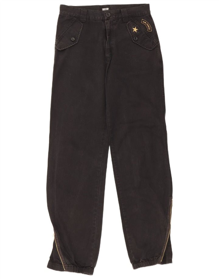 Killer Loop Pantaloni de jogging pentru femei Blugi drepti IT 42 Medium W28 L33 Bumbac negru