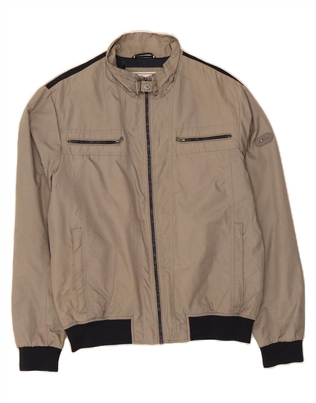 GEOX Mens Bomber Jacket UK 44 2XL Beige Polyamide Vintage Geox and Second-Hand Geox from Messina Hembry 