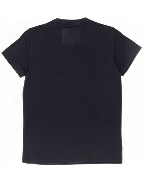 Tricou Abercrombie & Fitch Muscle Graphic pentru bărbați Top mediu din bumbac bleumarin