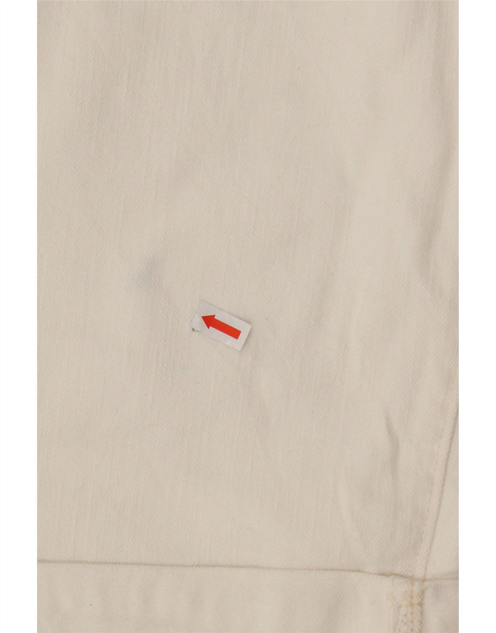 Pantaloni scurți din denim Levi's pentru femei US 10 Large W30 Off White