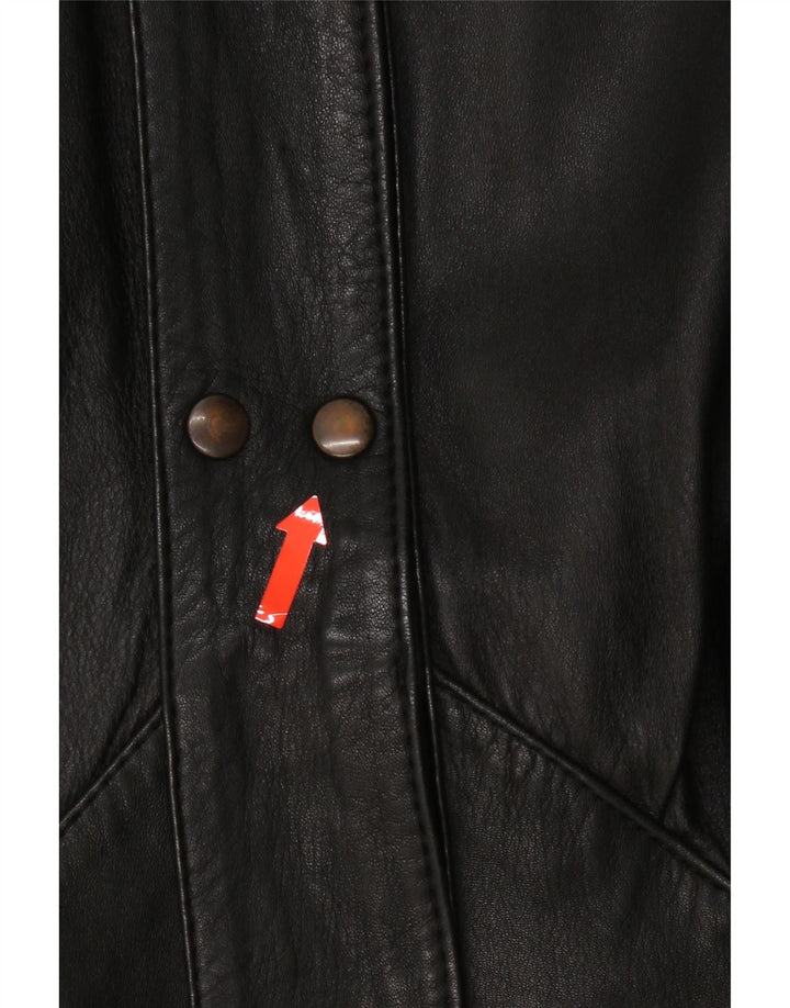VINTAGE Womens Leather Jacket UK 20 2XL Black Vintage Vintage and Second-Hand Vintage from Messina Hembry 