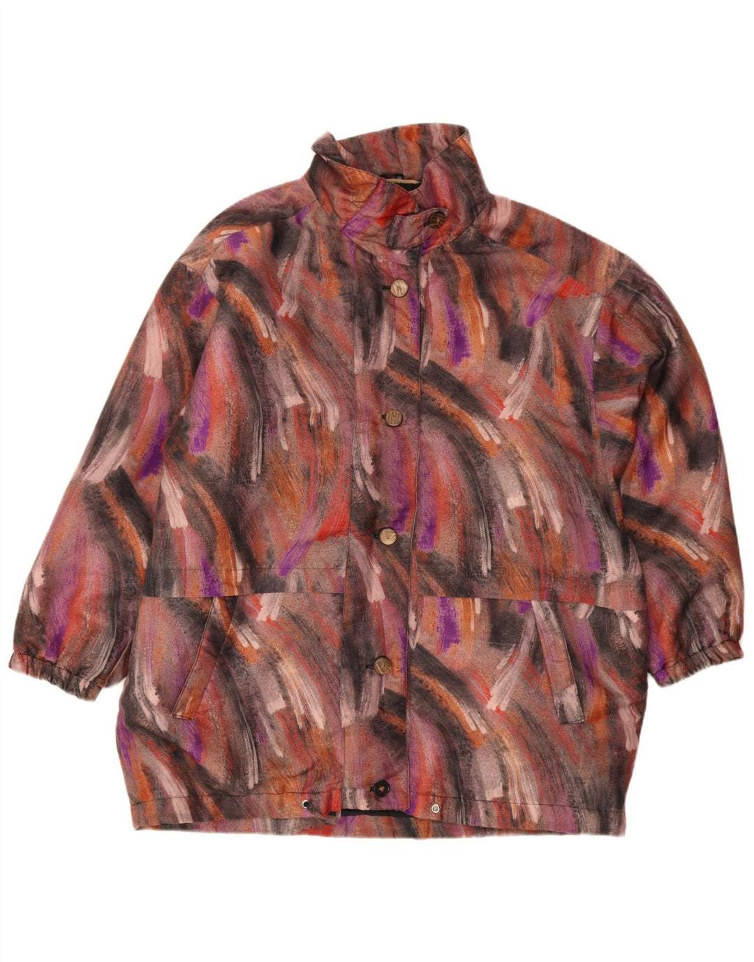 Jachetă vintage pentru femei cu model abstract, EU 46 XL, multicoloră