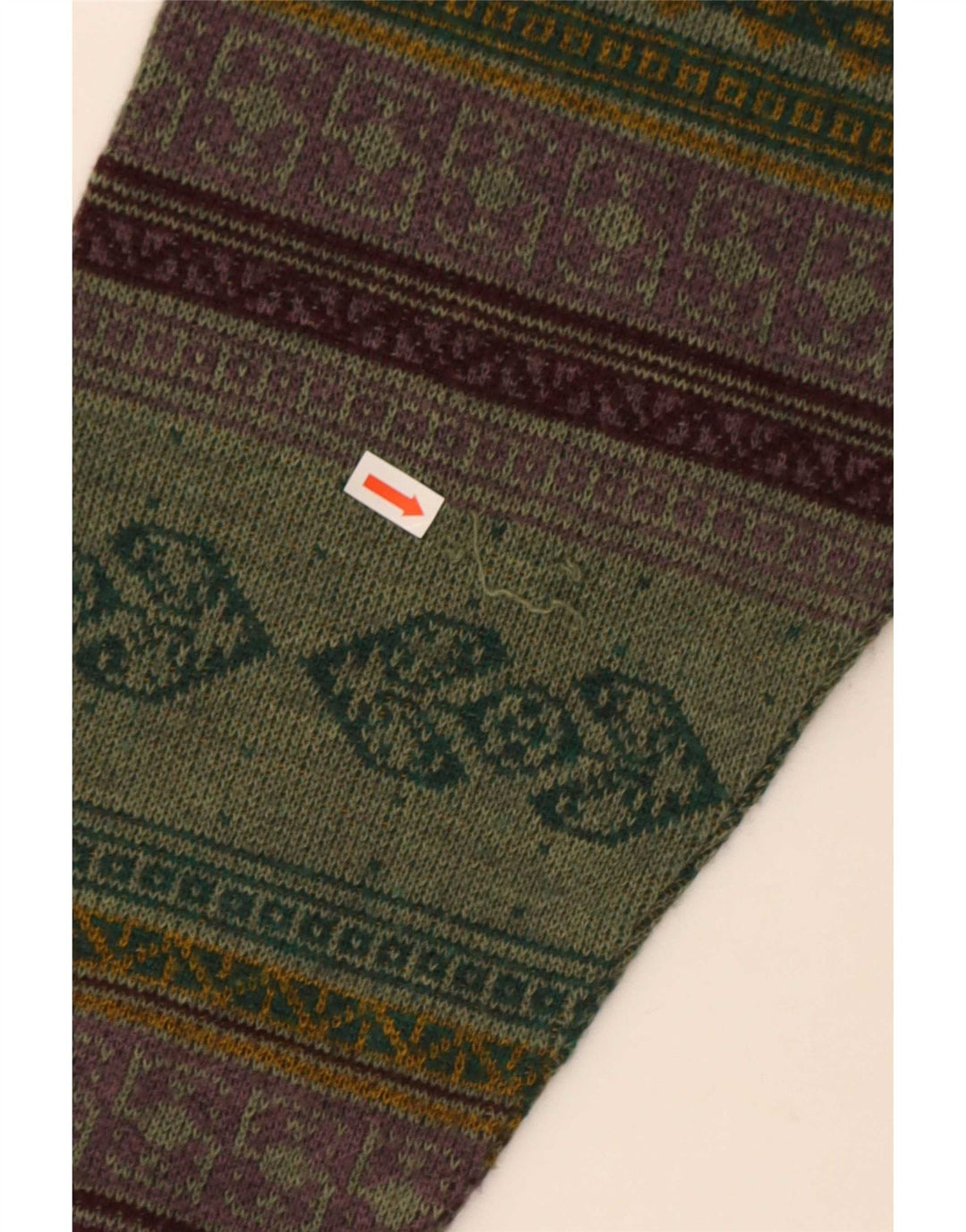 Pulover pentru bărbați Starter cu gât crew pulover XL Lână geometrică verde
