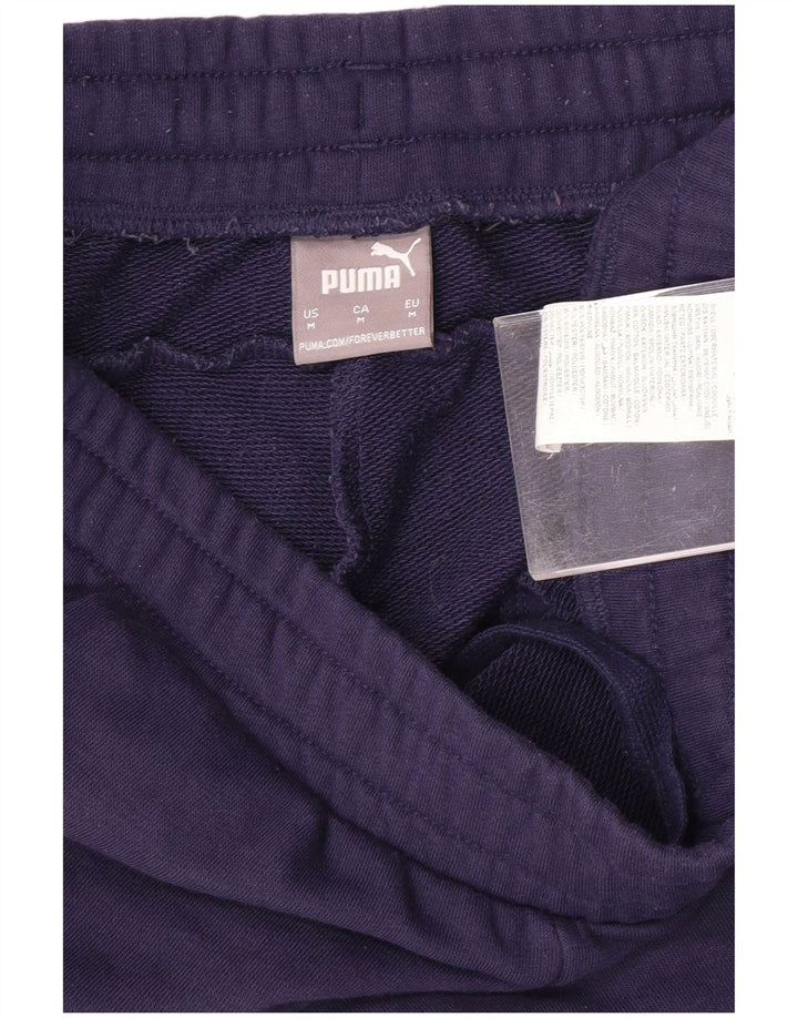Pantaloni de trening PUMA pentru femei Pantaloni de jogging UK 14 Mediu Bumbac bleumarin