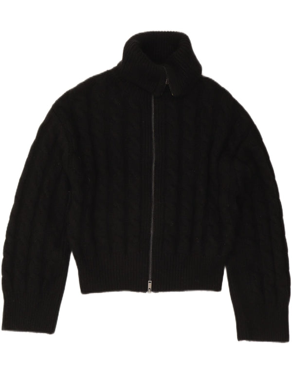 Pulover cardigan supradimensionat pentru femei Cos UK 10 Lână neagră mică