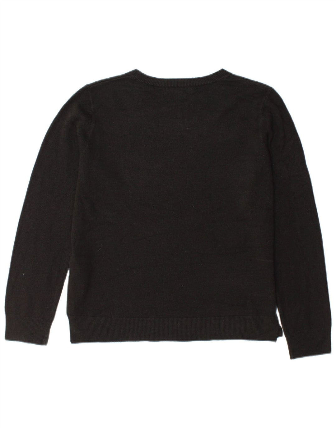 Pulover pentru femei Marks & Spencer cu decolteu triplu UK 14 Medium Negru Acrilic