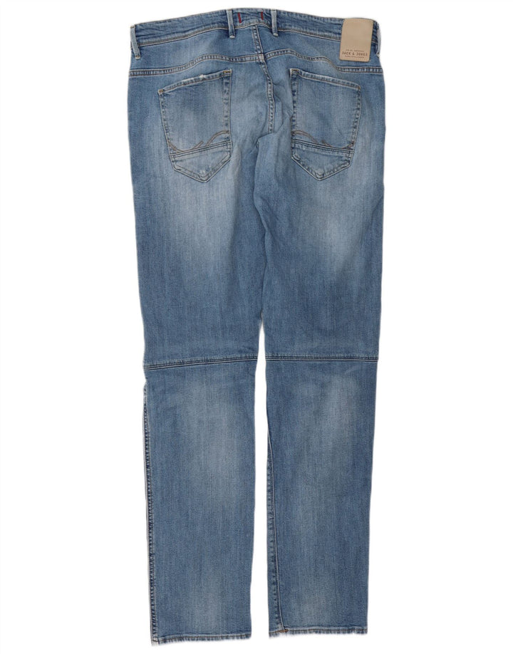 Blugi slim pentru bărbați Jack & Jones W36 L34 albastru