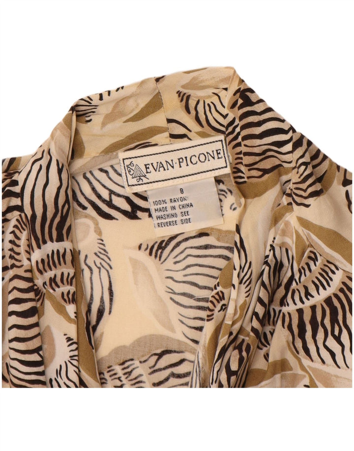 EVAN PICONE Top cardigan pentru femei US 8 Medium Green Animal Print