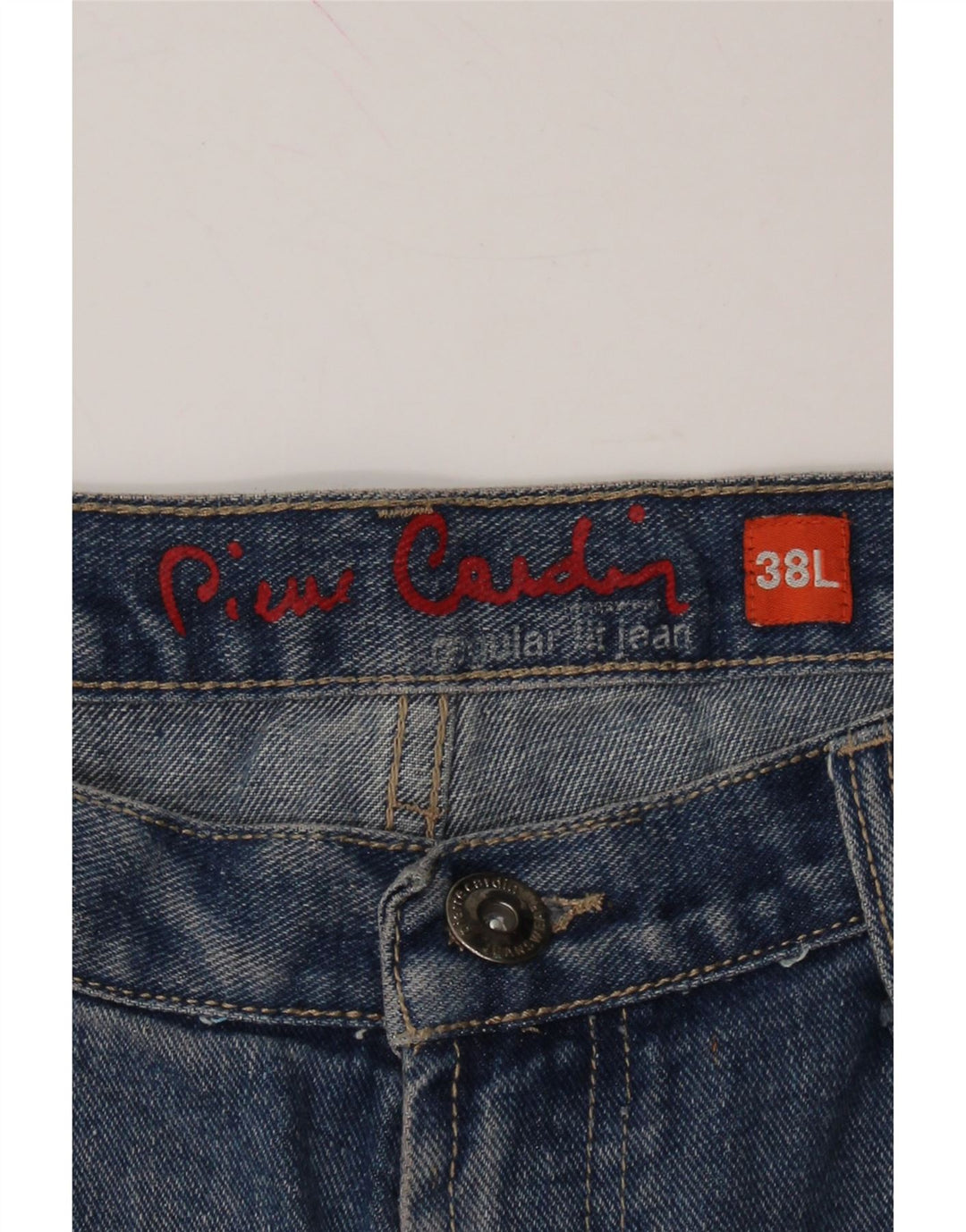 PIERRE CARDIN Mens Straight Jeans W38 L32 Blue Cotton Vintage Pierre Cardin and Second-Hand Pierre Cardin from Messina Hembry 