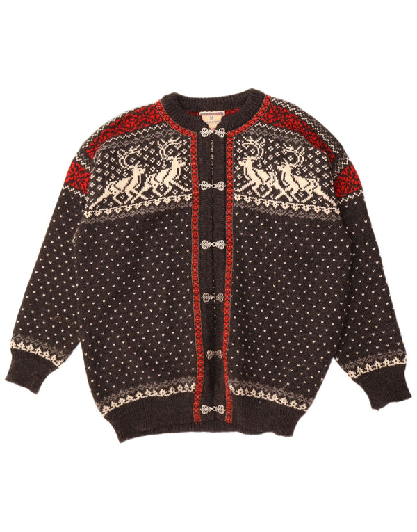 Pulover cardigan pentru femei Dale of Norway UK 20 2XL Gri Fair Isle Lână