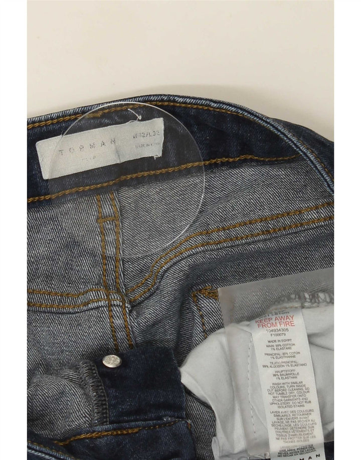Blugi slim pentru bărbați Topman W32 L32 bumbac bleumarin