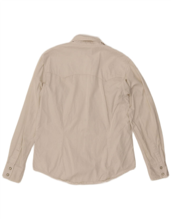 Cămașă de blugi pentru femei Lee UK 14, bumbac alb mediu