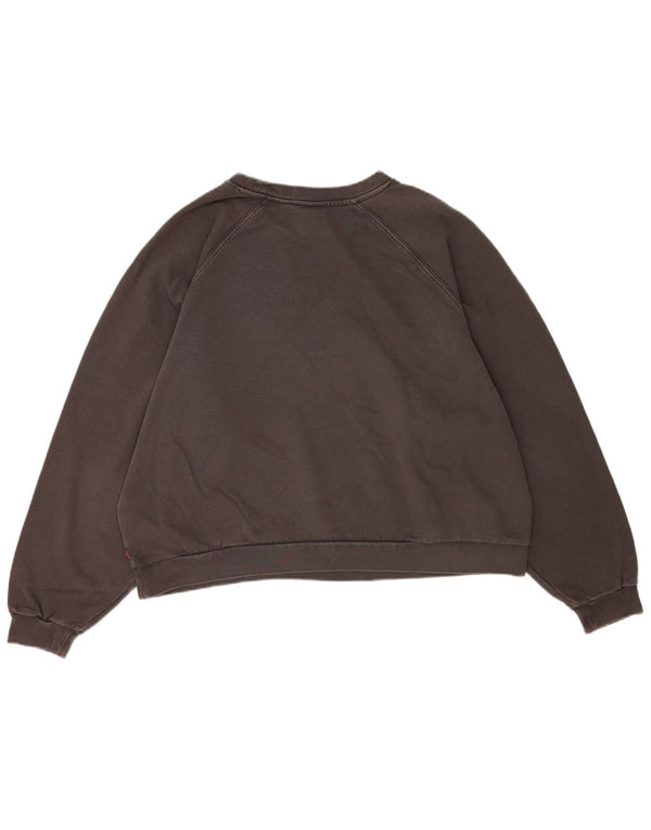 Pulover de hanorac supradimensionat pentru femei Levi's UK 18 XL bumbac gri