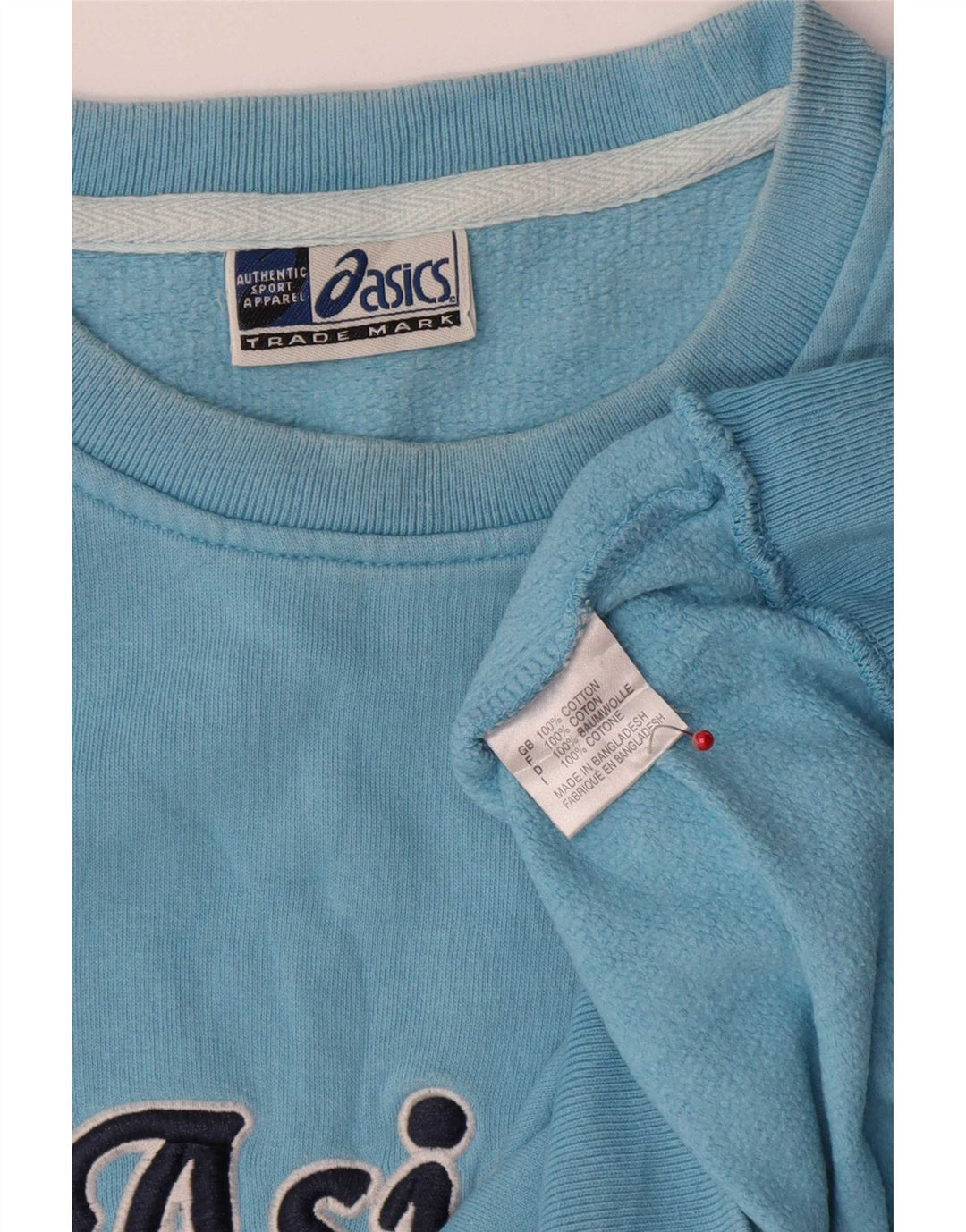 Hanorac grafic pentru bărbați Asics Pulover mare, albastru, bumbac