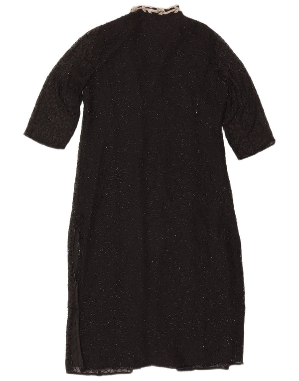 Jacques Vert Top cardigan pentru femei de seară cu mâneci 3/4 UK 12 Medium Negru