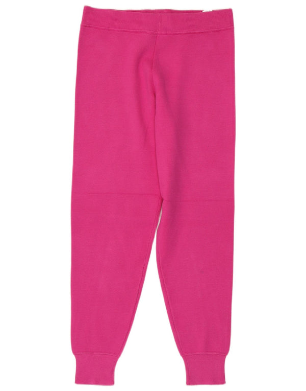 Pantaloni de trening din tricot pentru femei Zara Pantaloni de jogging UK 14 Viscoza roz mediu