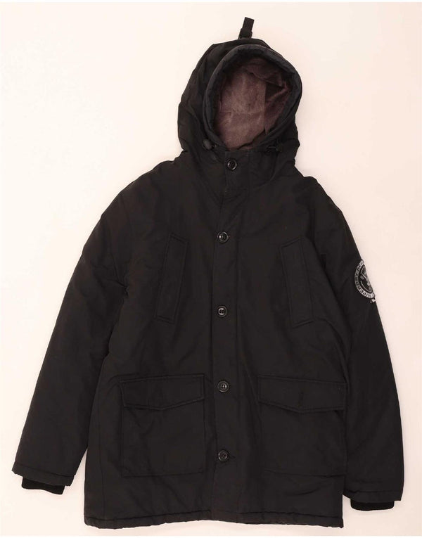 Superdry Manson căptușit cu glugă pentru bărbați Marea Britanie 44 2XL Negru Poliester