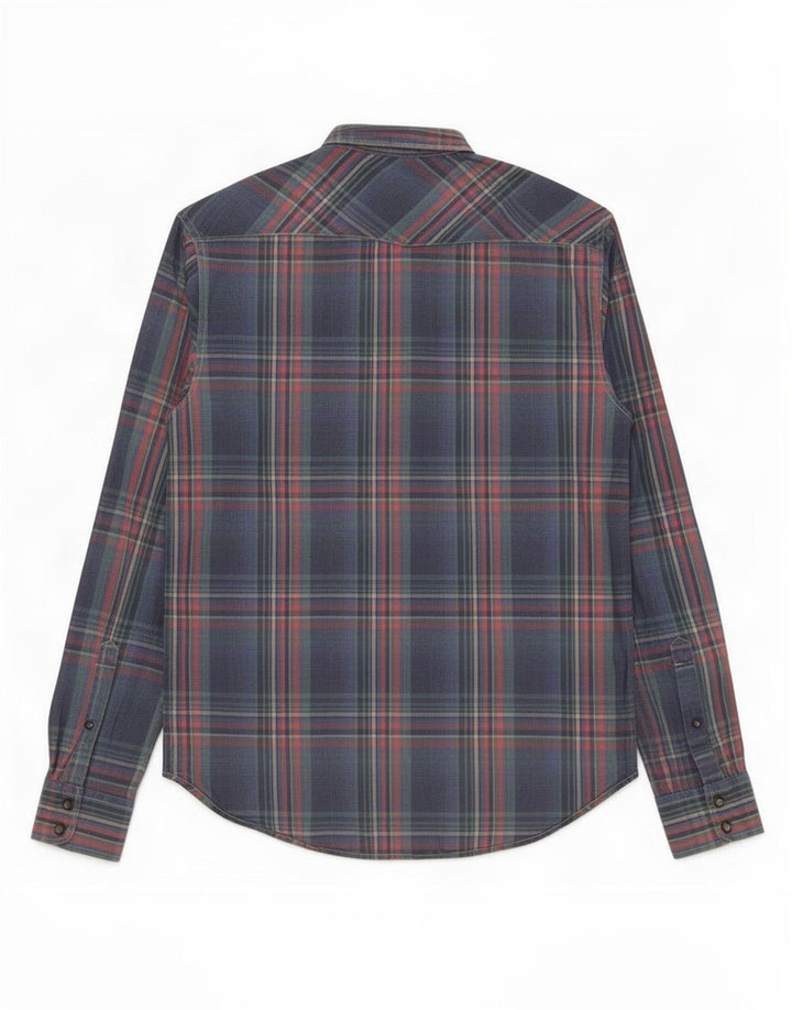 Cămașă de flanel pentru bărbați Scotch & Soda, carouri albastre medii