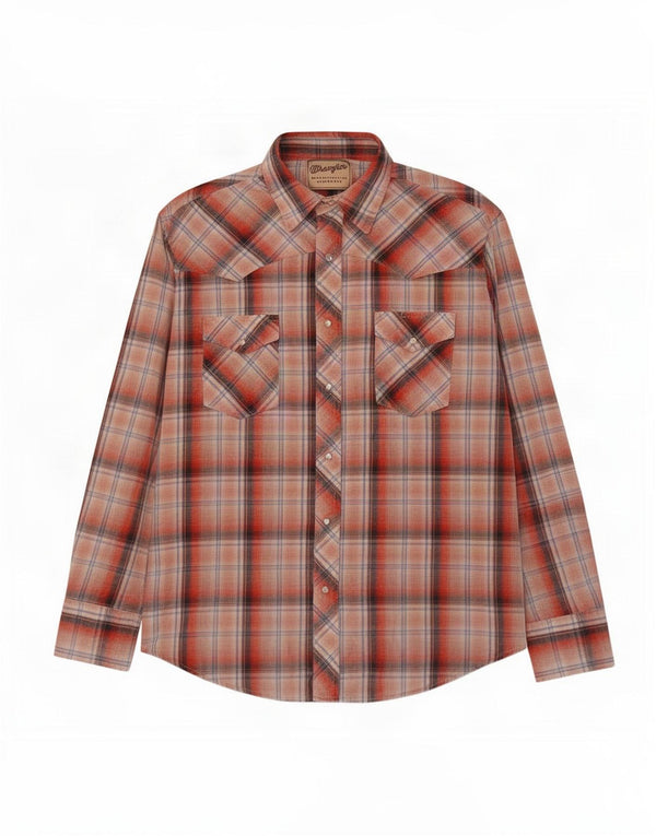 Cămașă de flanel pentru bărbați Wrangler XL, carouri roșii