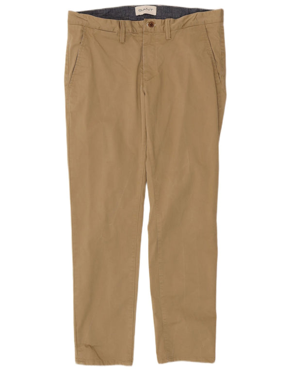 Pantaloni chino subțiri pentru bărbați Gant L34 L30 bumbac bej