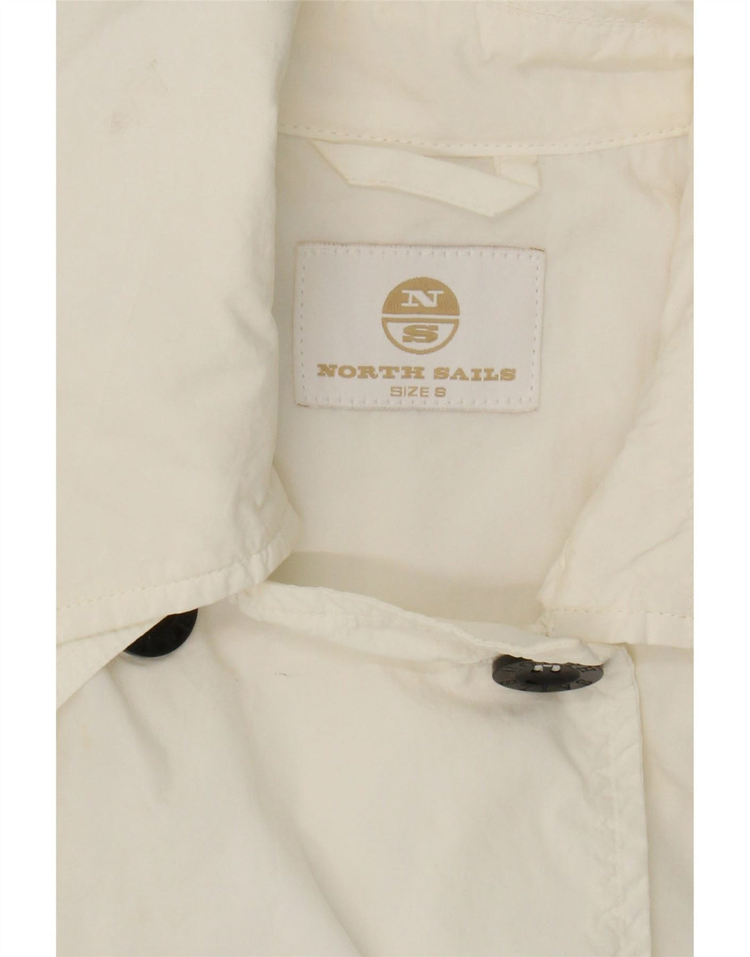 NORTH SAILS Womens Oversized Bomber Jacket UK 10 Small White Polyamide Vintage North Sails and Second-Hand North Sails from Messina Hembry 