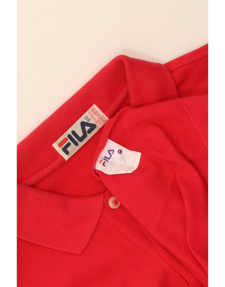 Tricou Polo Fila Bărbați IT 48 Bumbac Roșu Mediu