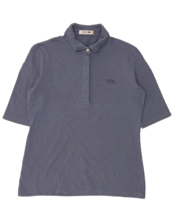 Tricou polo Lacoste pentru femei Slim Fit Mărimea 40 Bumbac albastru mediu