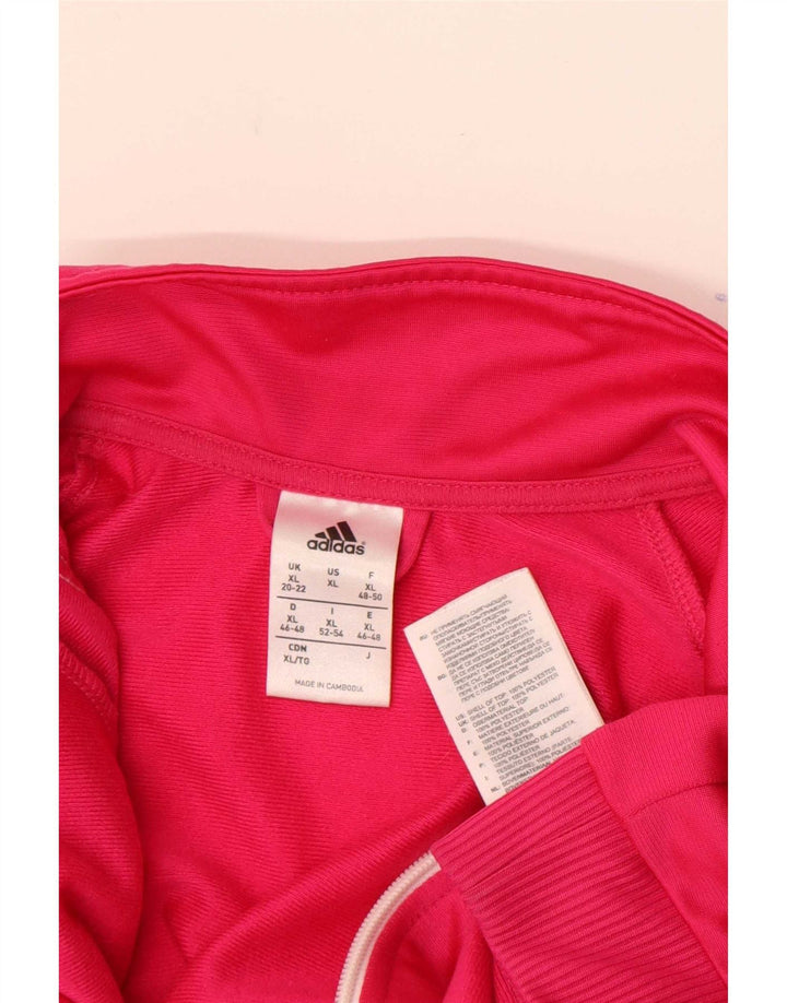 Jachetă de trening pentru femei Adidas UK 20/22 XL roz poliester