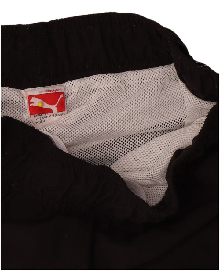Pantaloni scurți sport grafic Puma pentru bărbați, negru, poliester color bloc