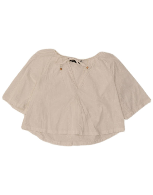 Bluză supradimensionată pentru femei Zara UK 6 XS Alb Floral