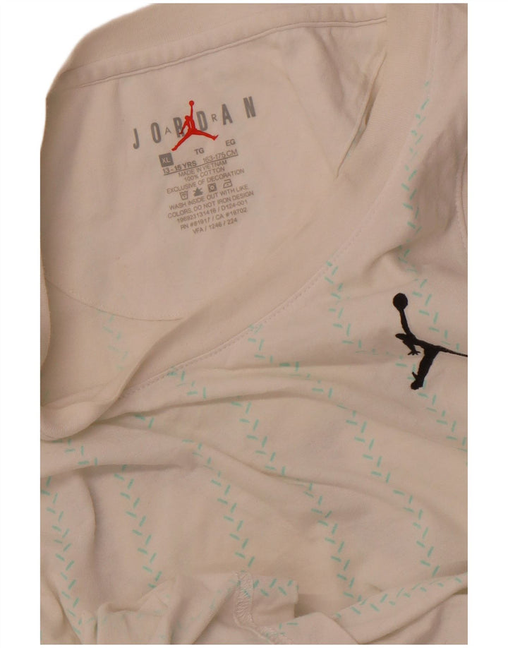 Vesta grafică JORDAN Băieți Top 13-14 ani XL bumbac cu dungi alb