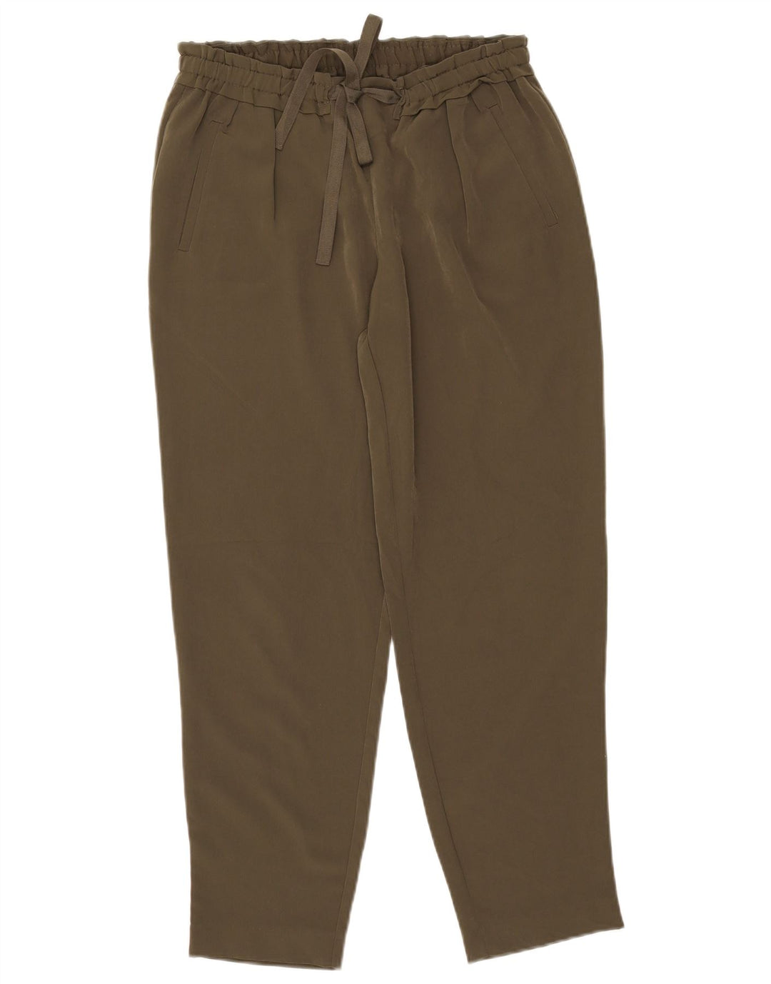 Pantaloni casual conici pentru femei Zara Mediu L28 L27 Kaki Poliester