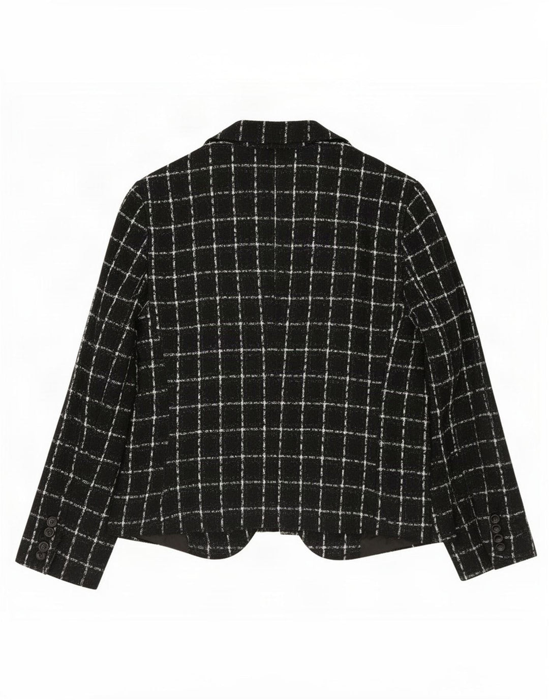 Blazer pentru femei Zara cu 1 nasture EU 44 XL negru carouri acrilic
