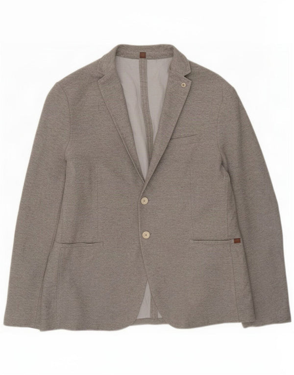Zara Jachetă pentru bărbați cu 2 nasturi EU 56 XL Poliester gri