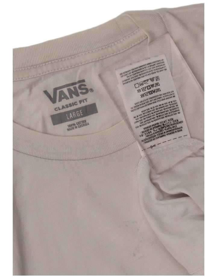 Tricou VANS Classic Fit pentru bărbați Top mare din bumbac alb