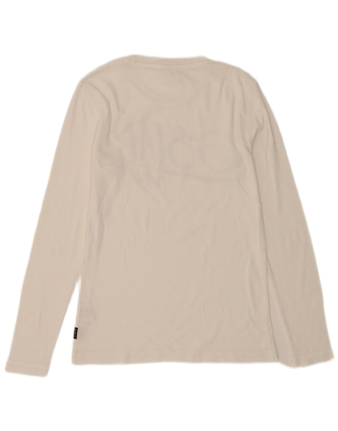 Top grafic G-Star pentru bărbați, cu mânecă lungă, alb mediu, bumbac