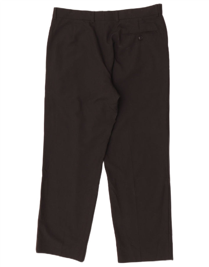 Pantaloni chino drepți pentru bărbați Marks & Spencer L34 L29 Poliester negru