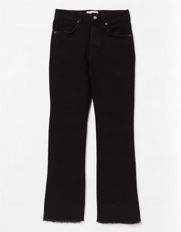 Blugi cu talie înaltă pentru femei Zara EU 36 XS L26 L27 bumbac negru