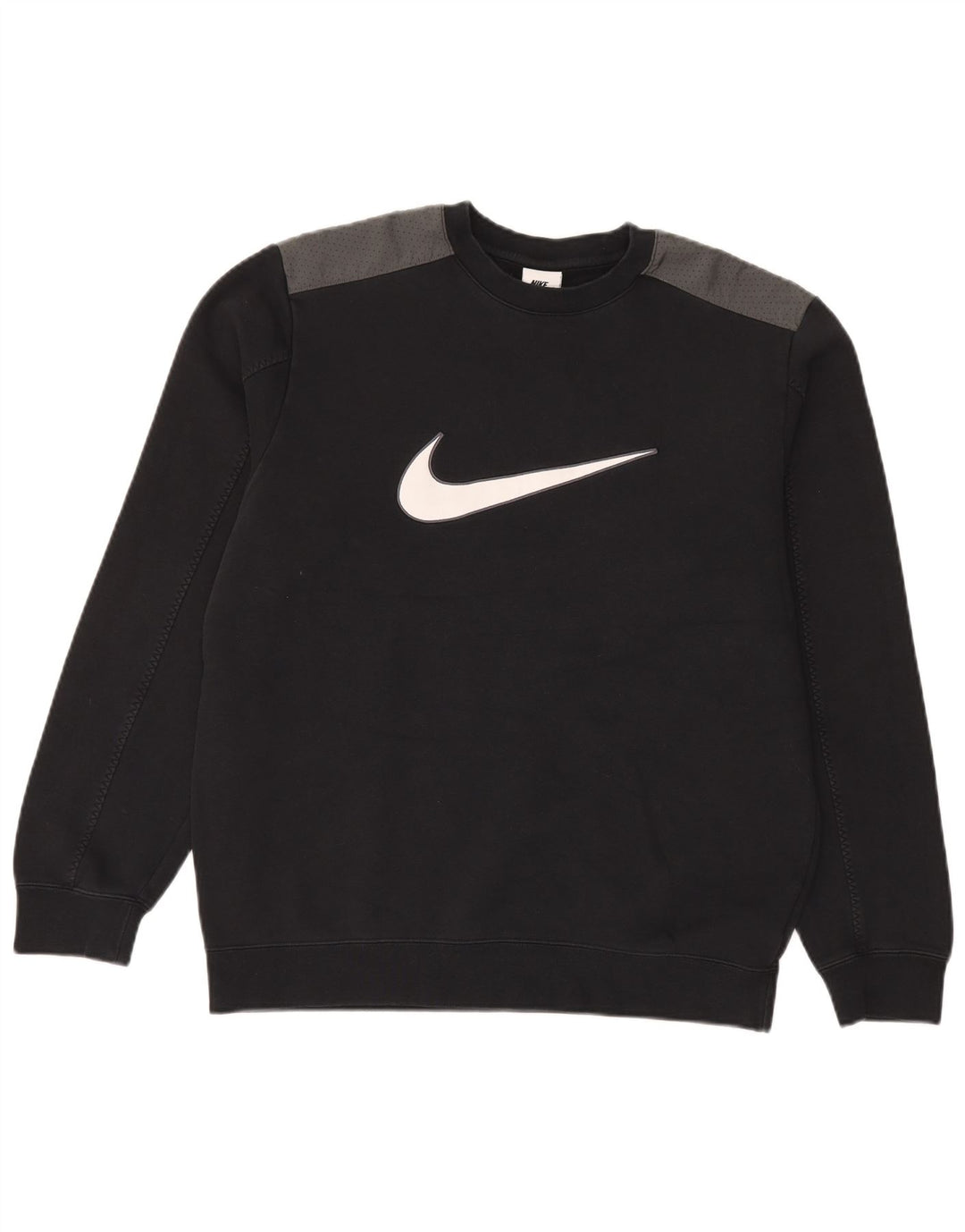 Hanorac grafic pentru bărbați Nike Pulover mediu negru, bumbac color bloc
