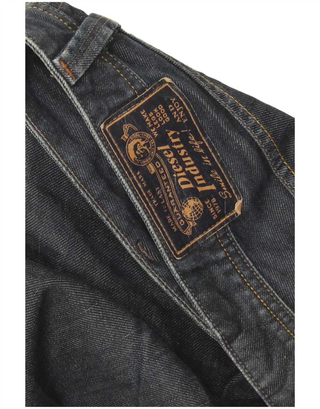 Jeans larkee regulari drepte pentru bărbați Diesel W38 L32 bumbac albastru