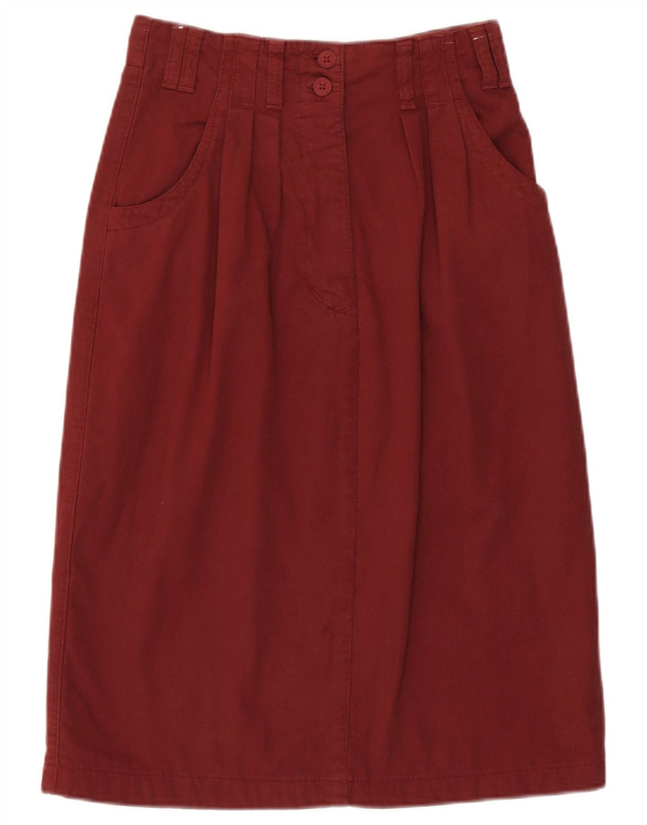 Fusta Midi Vintage pentru Damă IT 40 Medium Burgundy Bumbac