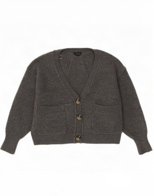 Pulover cardigan supradimensionat pentru femei Topshop UK 8 mic gri acrilic