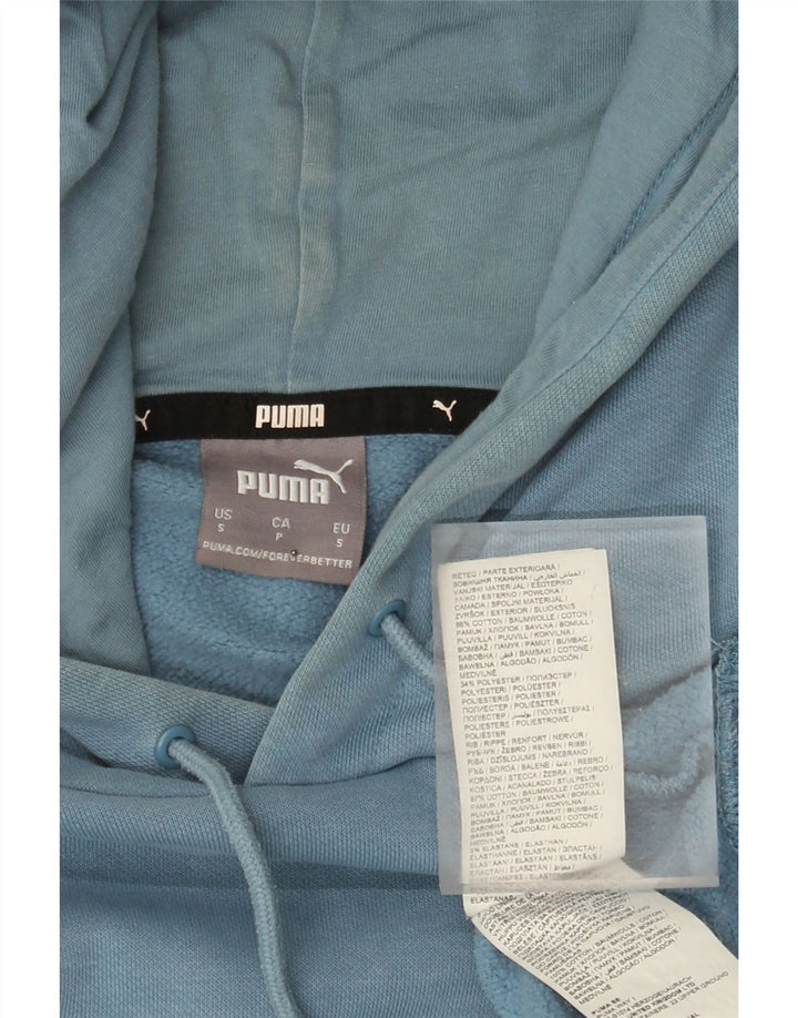 Pulover Puma pentru bărbați, bumbac mic, albastru