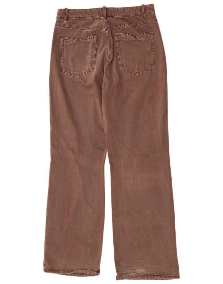 Blugi drepti pentru femei Zara L30 L33 bumbac maro