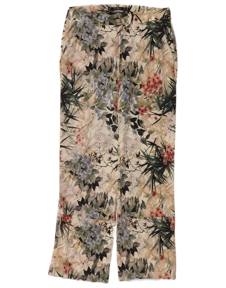 Pantaloni chino drepti pentru femei Zara Mediu L28 L29 Multicolori Florali
