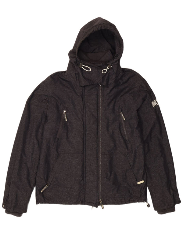 Jachetă Windattacker pentru femei Superdry Windattacker cu glugă, UK 18 XL, nailon gri