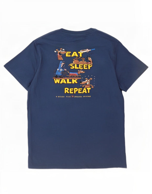 Tricou grafic pentru bărbați Weird Fish Top 3XL Bumbac bleumarin