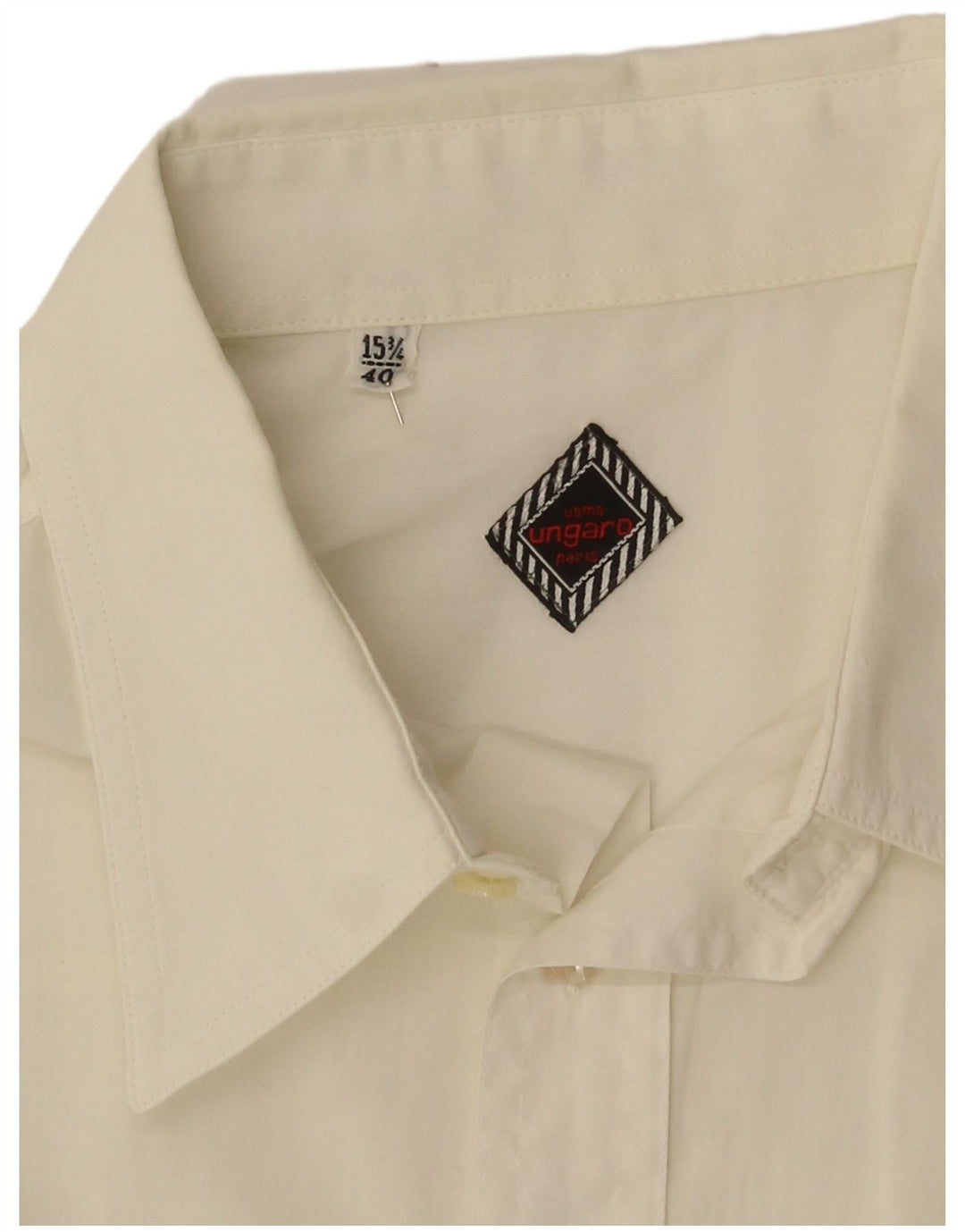 Cămașă cu mânecă scurtă pentru bărbați Ungaro Mărimea 40 15 3/4 Medium Alb