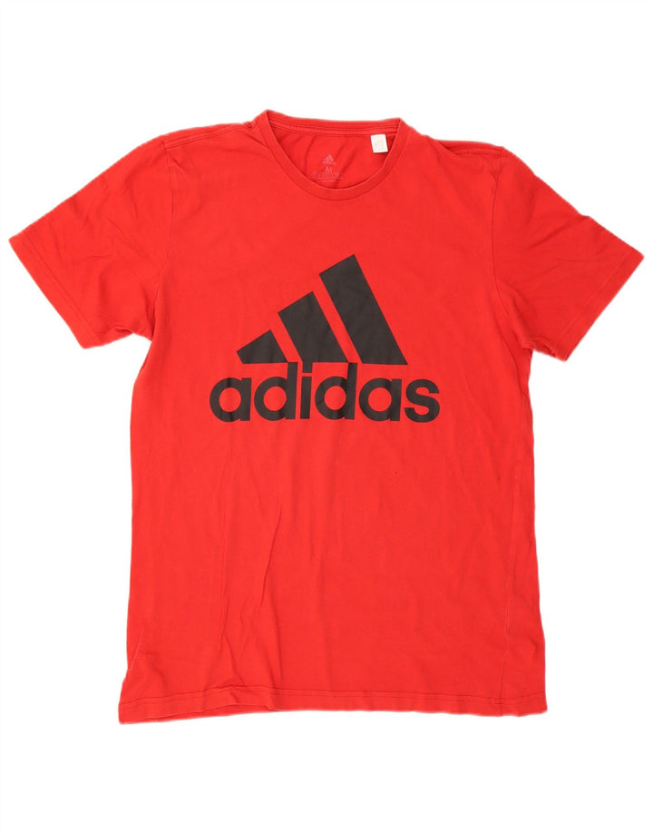 Tricou grafic pentru bărbați Adidas Top, bumbac roșu mediu