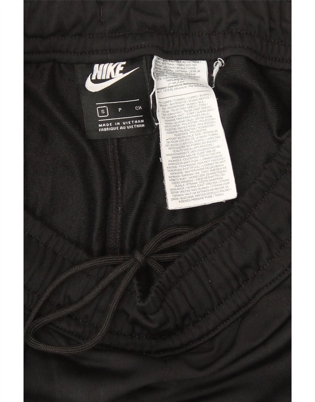 Pantaloni de trening cu grafică Nike pentru bărbați, poliester negru mic